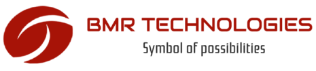 Logo of BMR Technologies, with stylized red initials 'BMR' beside the tagline 'Symbol of possibilities' in black